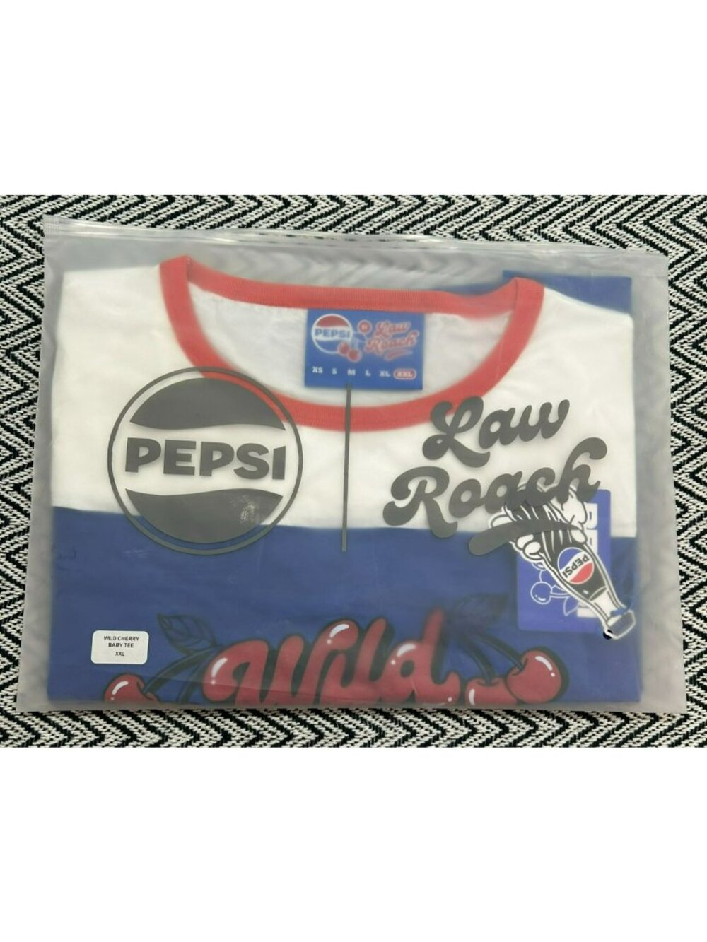 Pepsi Wild Cherry Baby Tee By Law Roach Size XXL - Rare Limited Edition - Picture 2 of 7